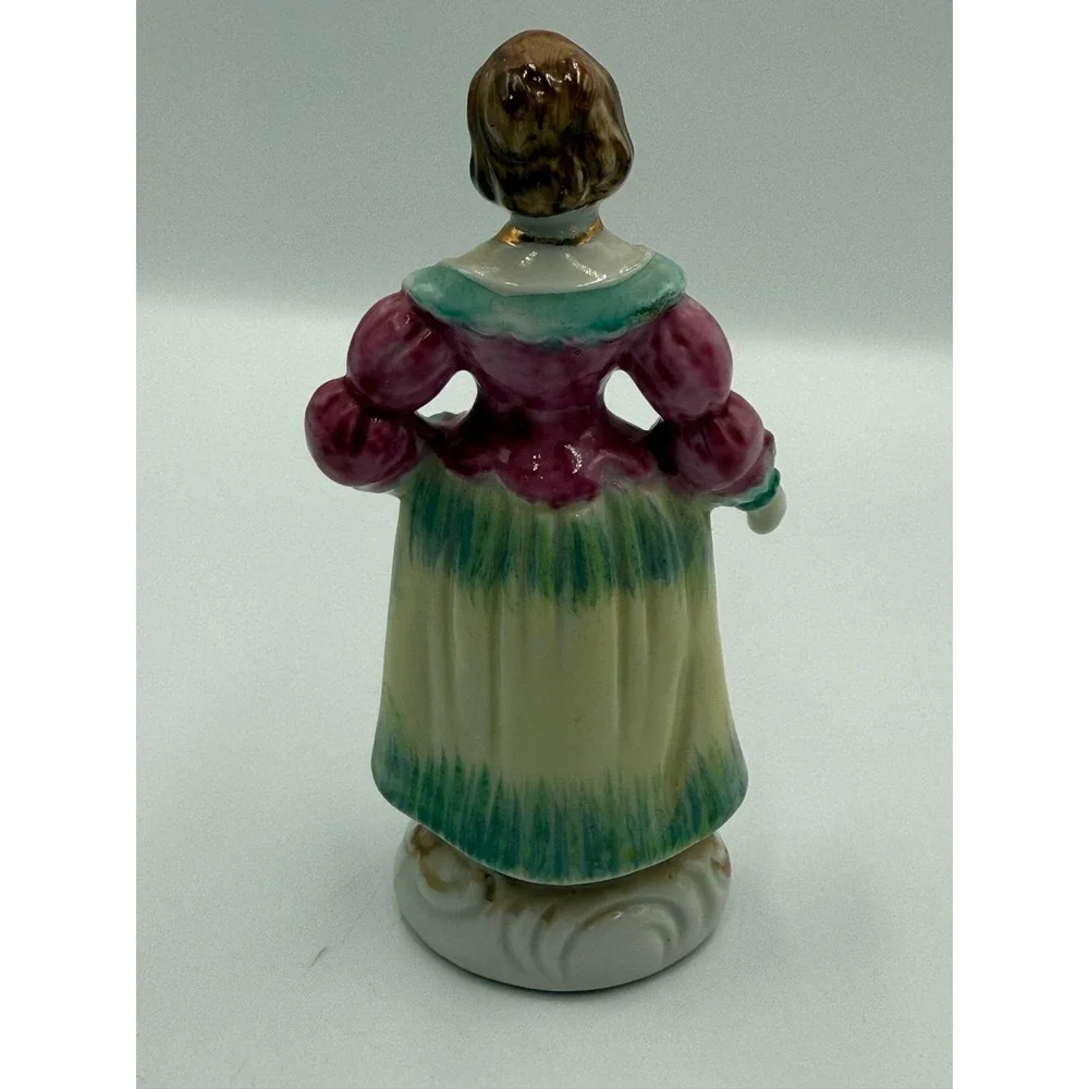 Vintage Occupied Japan Porcelain Colonial‎ Lady Figurines Set of 3 Hand Painted